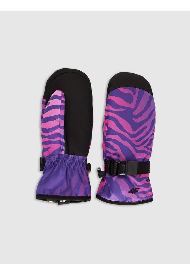 4f - 4F Rękawiczki narciarskie Thinsulate dziewczęce - multikolor S. Kolor: wielokolorowy. Technologia: Thinsulate. Sezon: zima. Sport: narciarstwo