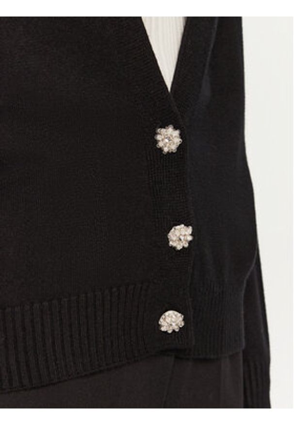 ViCOLO Kardigan 77036S Czarny Relaxed Fit. Kolor: czarny. Materiał: syntetyk