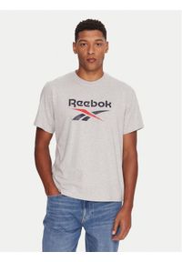 Reebok T-Shirt RK25158CCM Szary Regular Fit. Kolor: szary. Materiał: bawełna