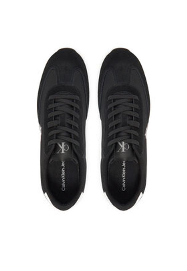 Calvin Klein Jeans Sneakersy Runner Laceup Mg Nylon Mix YW0YW01828 Czarny. Kolor: czarny. Materiał: zamsz, skóra