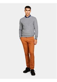 Sisley Sweter 102HS1B17 Szary Slim Fit. Kolor: szary. Materiał: syntetyk #8