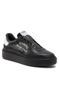 Iceberg Sneakersy ID2133 Czarny. Kolor: czarny. Materiał: skóra