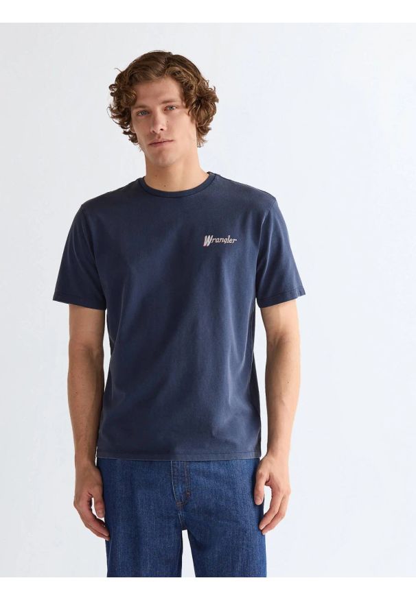Wrangler - MESKA KOSZULKA WRANGLER GRAPHIC TEE NAVY 112377995