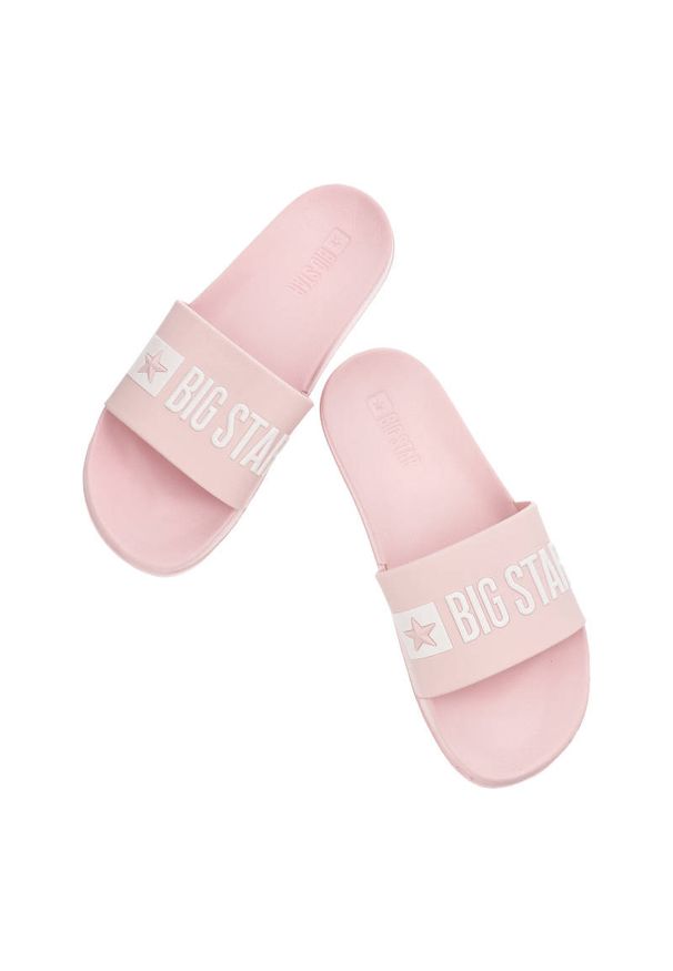 Big-Star - Różowe Klapki Big Star Damskie Buty Na Lato. Okazja: na plażę. Kolor: różowy. Sezon: lato