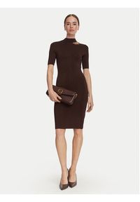 Marciano Guess Sukienka dzianinowa G6YK28 Z1059 Brązowy Slim Fit. Kolor: brązowy. Materiał: wiskoza #5