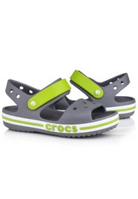 Dziecięce sandały sportowe Crocs CROCBAND. Kolor: biały, zielony, wielokolorowy, szary. Styl: sportowy