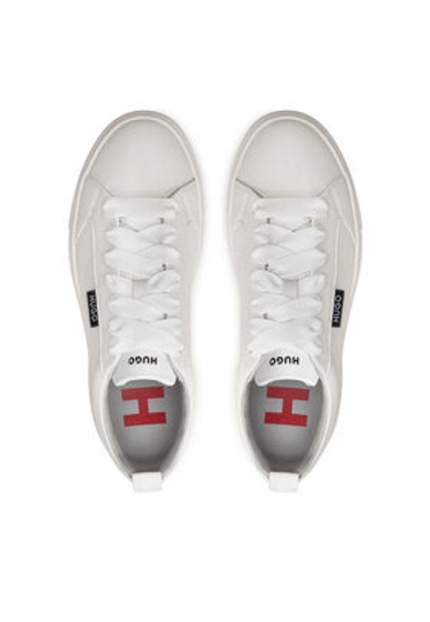 Hugo Sneakersy Morrie_Tenn 50523527 10263296 01 Biały. Kolor: biały. Materiał: skóra