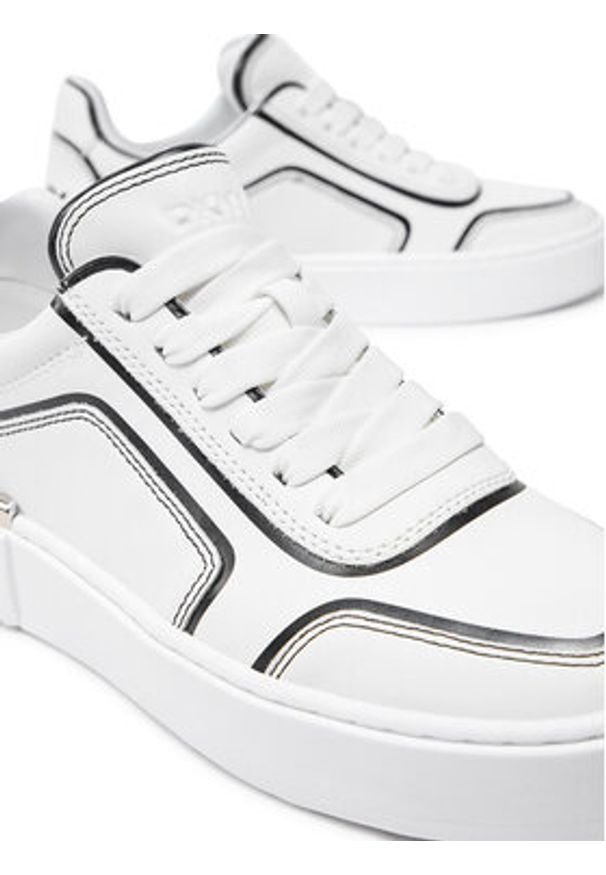 DKNY Sneakersy K3491306 Biały. Kolor: biały. Materiał: skóra
