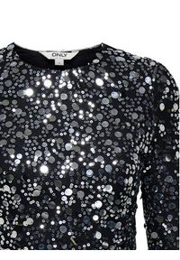 only - ONLY Bluzka Catina 15358382 Czarny Slim Fit. Kolor: czarny. Materiał: syntetyk #3