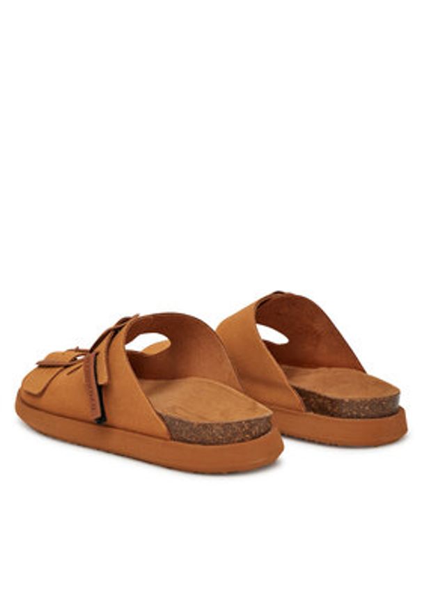 D.Franklin Klapki DFSH407001 Brązowy. Kolor: brązowy. Materiał: zamsz, skóra