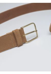 Big-Star - Pasek damski skórzany zamszowy beżowy Odina 801. Kolor: beżowy. Materiał: zamsz, skóra #3