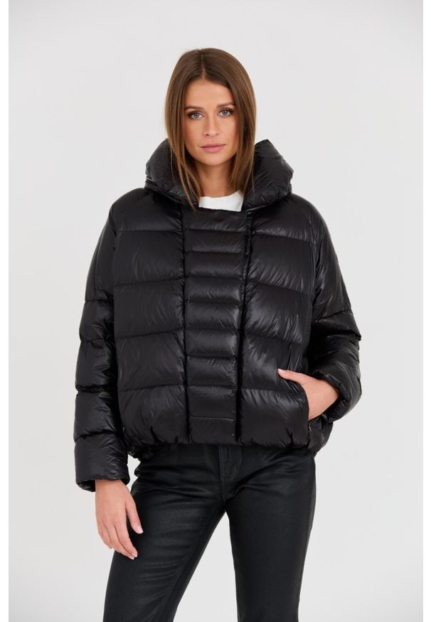 DIEGO M Czarna damska kurtka, Rozmiar 42 EU - 46 IT. Kolor: czarny