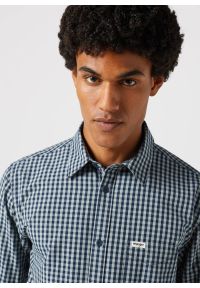Wrangler - WRANGLER LS 1 PKT SHIRT MĘSKA KOSZULA W KRATĘ KRATA BLACK IRIS 112350495 W5A9016826 #4