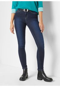 bonprix - Dżinsy SKINNY High Waist ze stretchem. Stan: podwyższony. Kolor: niebieski #1