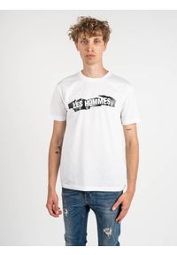 Les Hommes T-shirt | LKT200-703P | Round Neck T-Shirt | Mężczyzna | Biały. Okazja: na co dzień. Kolor: biały. Materiał: bawełna. Wzór: nadruk. Styl: casual #7