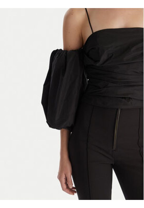 Pinko - PINKO Bluzka Taffeta 105552 Y3LE Czarny Regular Fit. Kolor: czarny. Materiał: syntetyk