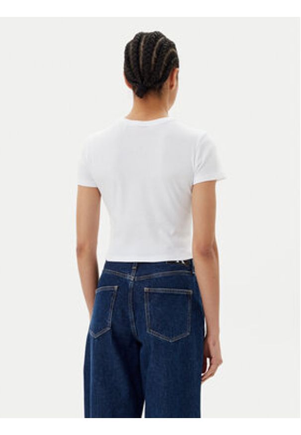 Hugo - HUGO T-Shirt Delanor_2 50539132 Biały Cropped Fit. Kolor: biały. Materiał: bawełna