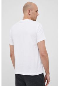 Trussardi Jeans - Trussardi - T-shirt bawełniany. Okazja: na co dzień. Kolor: biały. Materiał: bawełna. Wzór: nadruk. Styl: casual