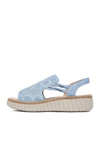 Rieker Sandały CEO-69246-10 Niebieski jasny. Kolor: niebieski. Materiał: materiał #4