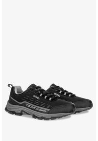 Casu - Czarne buty trekkingowe sznurowane softshell casu a2003-1. Okazja: na spacer. Kolor: szary, wielokolorowy, czarny. Materiał: softshell. Szerokość cholewki: normalna. Sport: turystyka piesza