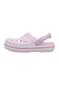 Klapki dziecięce Crocs Crocband Clog. Kolor: różowy. Materiał: syntetyk. Styl: sportowy #1