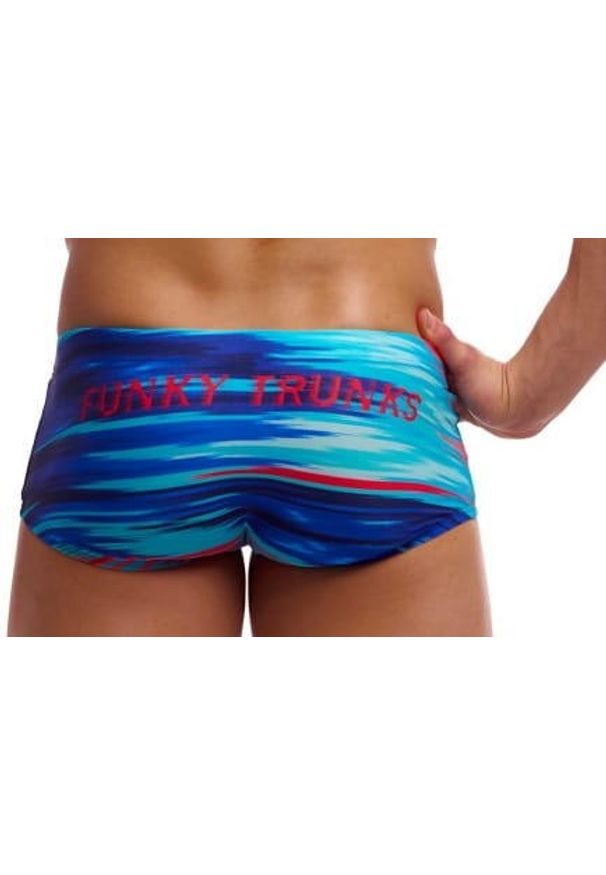 FUNKY TRUNKS - Kąpielówki Funky Trunks Storm At Sea - trunki męskie. Kolor: niebieski