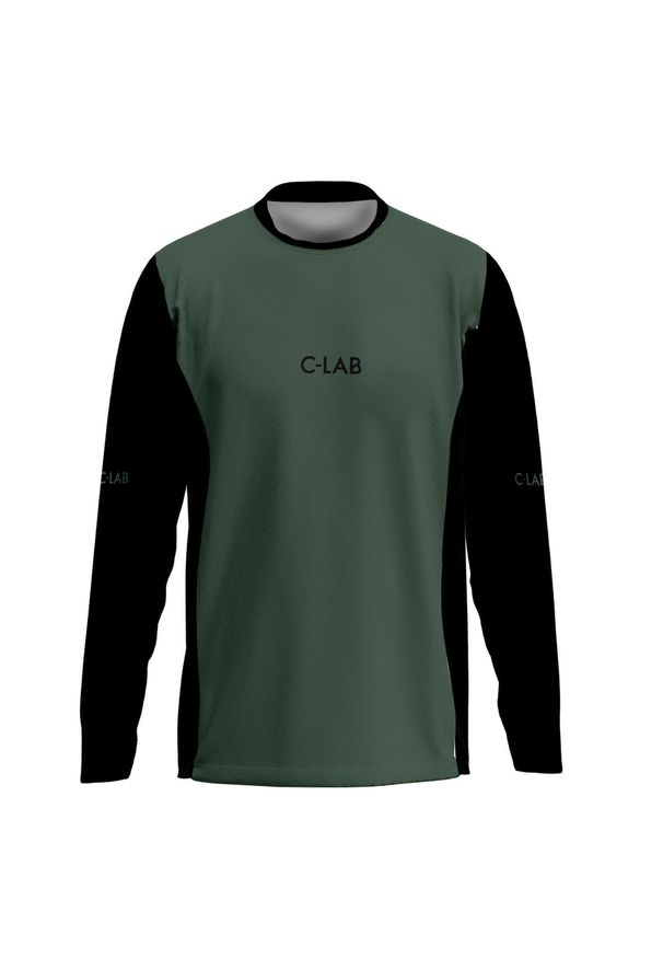 C-LAB - Koszulka MTB Enduro z długim rękawem. Kolor: wielokolorowy, czarny, zielony. Materiał: tkanina. Długość rękawa: długi rękaw. Długość: długie. Sport: kolarstwo