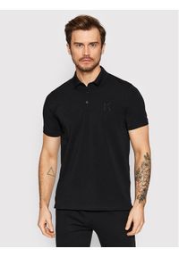 Karl Lagerfeld - KARL LAGERFELD Polo 745890 Czarny Regular Fit. Typ kołnierza: polo. Kolor: czarny. Materiał: bawełna