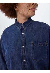 Americanos Koszula jeansowa Unisex Michigan Granatowy Oversize. Kolor: niebieski. Materiał: bawełna #13