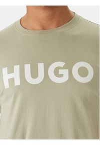Hugo - HUGO T-Shirt Dulivio 50467556 Zielony Regular Fit. Kolor: zielony. Materiał: bawełna #4