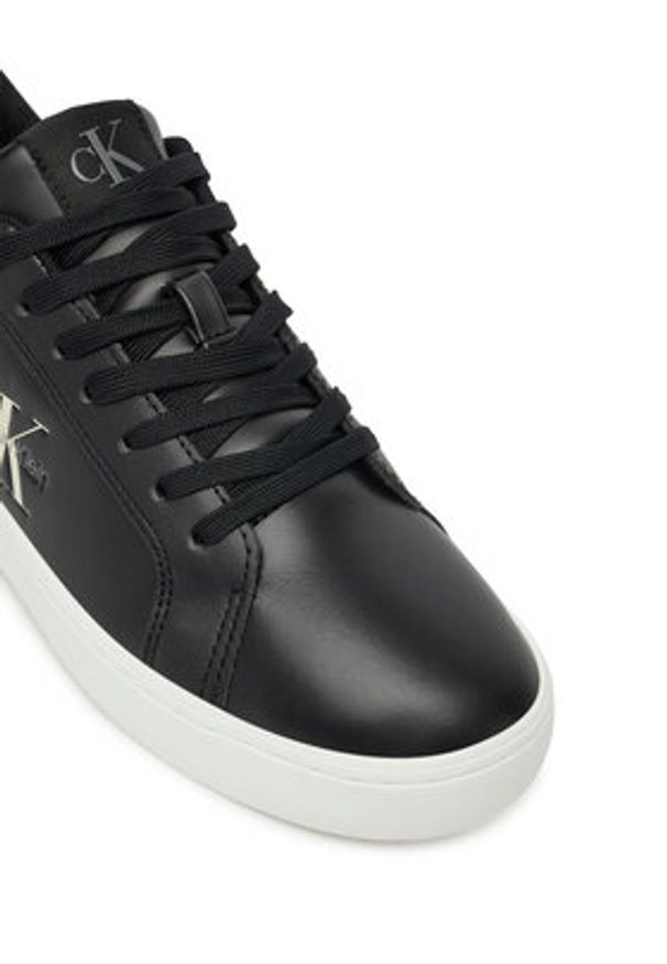 Calvin Klein Jeans Sneakersy Classic Cupsole Mono Lth Wn YW0YW01902 Czarny. Kolor: czarny. Materiał: skóra