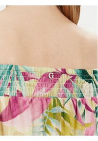 Guess Sukienka letnia W5GT16 WH9Z2 Kolorowy Regular Fit. Materiał: syntetyk. Wzór: kolorowy. Sezon: lato #5