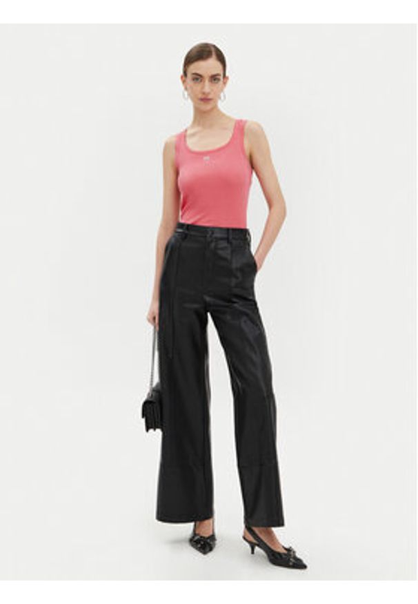 Pinko - PINKO Top 100807 A2C1 Różowy Regular Fit. Kolor: różowy. Materiał: bawełna