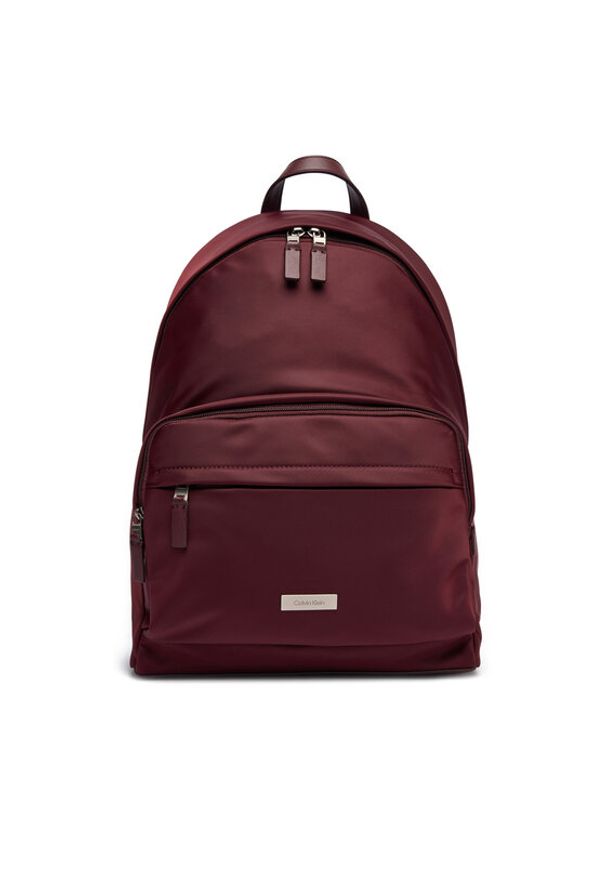 Calvin Klein Plecak Sleek Round LV04D3143G Bordowy. Kolor: czerwony. Materiał: materiał