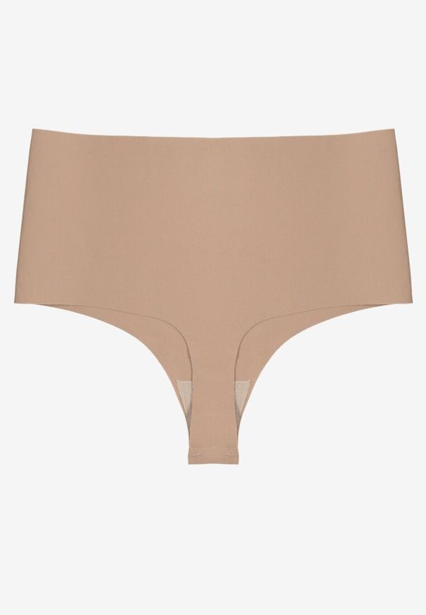 Renee - Ciemnobeżowe Bezszwowe Majtki High Waist Kolunea. Stan: podwyższony. Kolor: beżowy