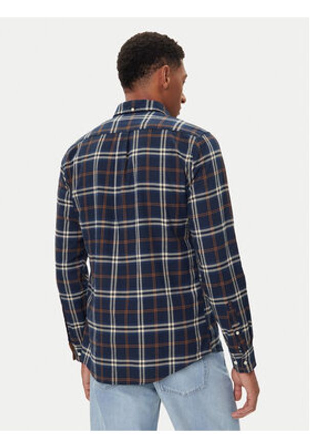 Barbour Koszula Crossfell MSH4995BL33 Granatowy Tailored Fit. Kolor: niebieski. Materiał: bawełna