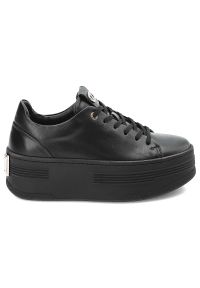 Czarne Sneakersy Carinii Modne Obuwie Damskie. Okazja: na co dzień. Kolor: czarny. Materiał: materiał. Styl: casual, klasyczny, elegancki #2