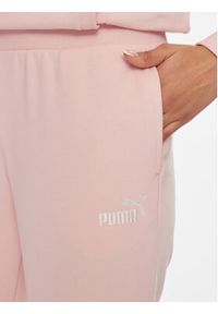 Puma Spodnie dresowe Ess Elevated 673789 Różowy Regular Fit. Kolor: różowy. Materiał: syntetyk, bawełna #5