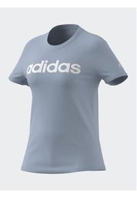 Adidas - adidas T-Shirt Essentials Slim Logo T-Shirt IM2832 Błękitny Slim Fit. Kolor: niebieski. Materiał: bawełna #5