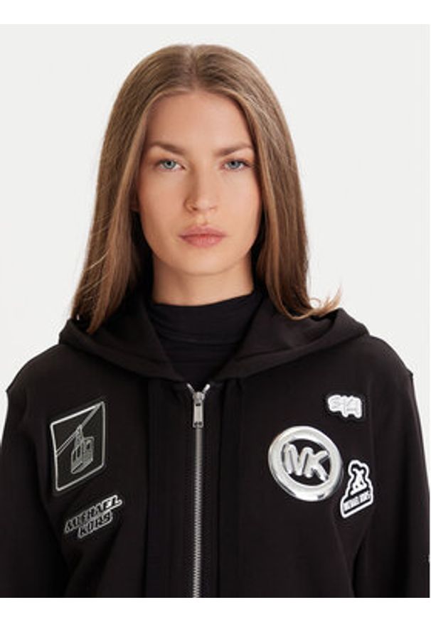 MICHAEL Michael Kors Bluza MF551WQ4MY Czarny Relaxed Fit. Kolor: czarny. Materiał: bawełna