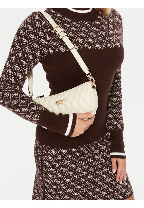 Guess Torebka Valla Mini HWQG81 22720 Écru. Kolor: kremowy. Materiał: skórzane