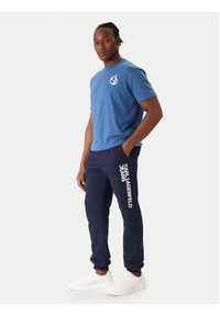 Karl Lagerfeld Jeans Spodnie dresowe A1M10001 Granatowy Slim Fit. Kolor: niebieski. Materiał: bawełna #4