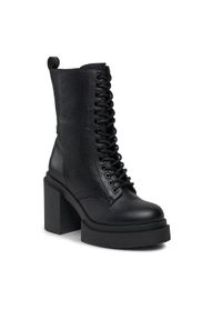 Bronx Botki Ankle boots 34290-U Czarny. Kolor: czarny. Materiał: skóra #1