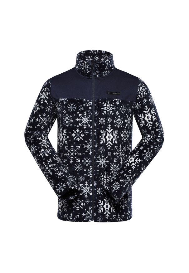 ALPINE PRO - Bluza męska polarowa ciepła Alpine Pro Eflin. Kolor: niebieski. Materiał: polar. Sport: wspinaczka, turystyka piesza