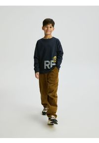 Reserved - Longsleeve z nadrukiem reflective - czarny. Kolor: czarny. Materiał: bawełna, dzianina. Długość rękawa: długi rękaw. Wzór: nadruk #1