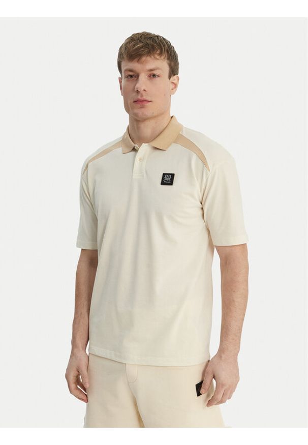 Hugo - HUGO Polo Dunios_RB 50559650 Beżowy Regular Fit. Typ kołnierza: polo. Kolor: beżowy. Materiał: bawełna