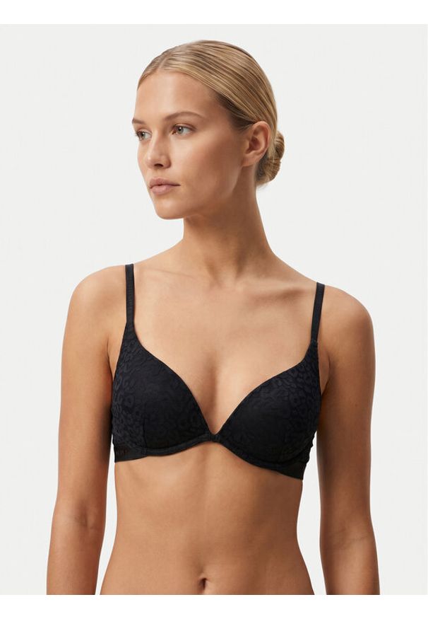 TOMMY HILFIGER - Tommy Hilfiger Biustonosz push-up UW0UW06347 Czarny. Kolor: czarny. Materiał: syntetyk. Rodzaj stanika: push-up
