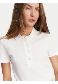 Lacoste Polo PF5462 Biały Slim Fit. Typ kołnierza: polo. Kolor: biały. Materiał: bawełna #5