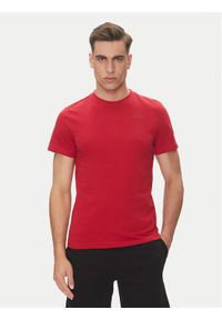 Kappa T-Shirt Logo Korpo Cafers 304J150 Bordowy Slim Fit. Kolor: czerwony. Materiał: bawełna