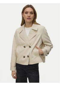 Vero Moda Trencz Chloemia 10308267 Beżowy jasny Regular Fit. Kolor: beżowy. Materiał: syntetyk #1